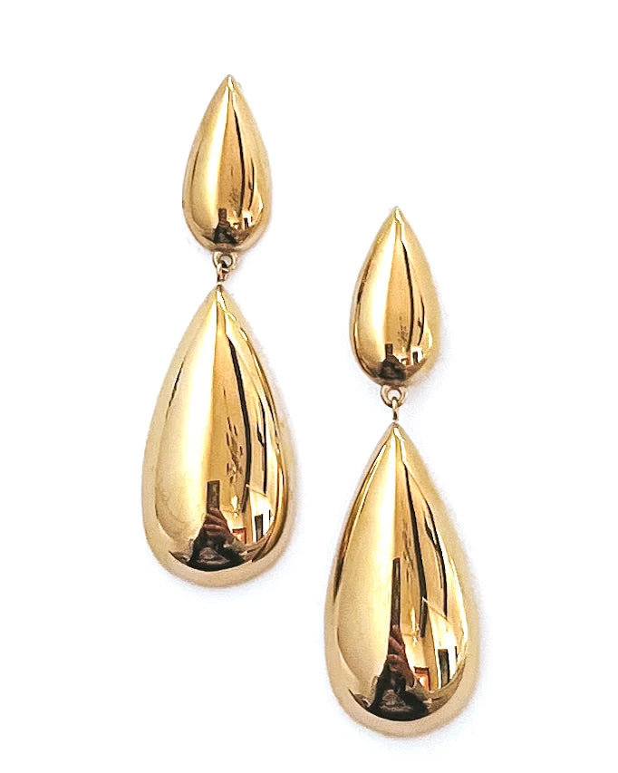 Beljoy: Ero Teardrop Earrings - Gold