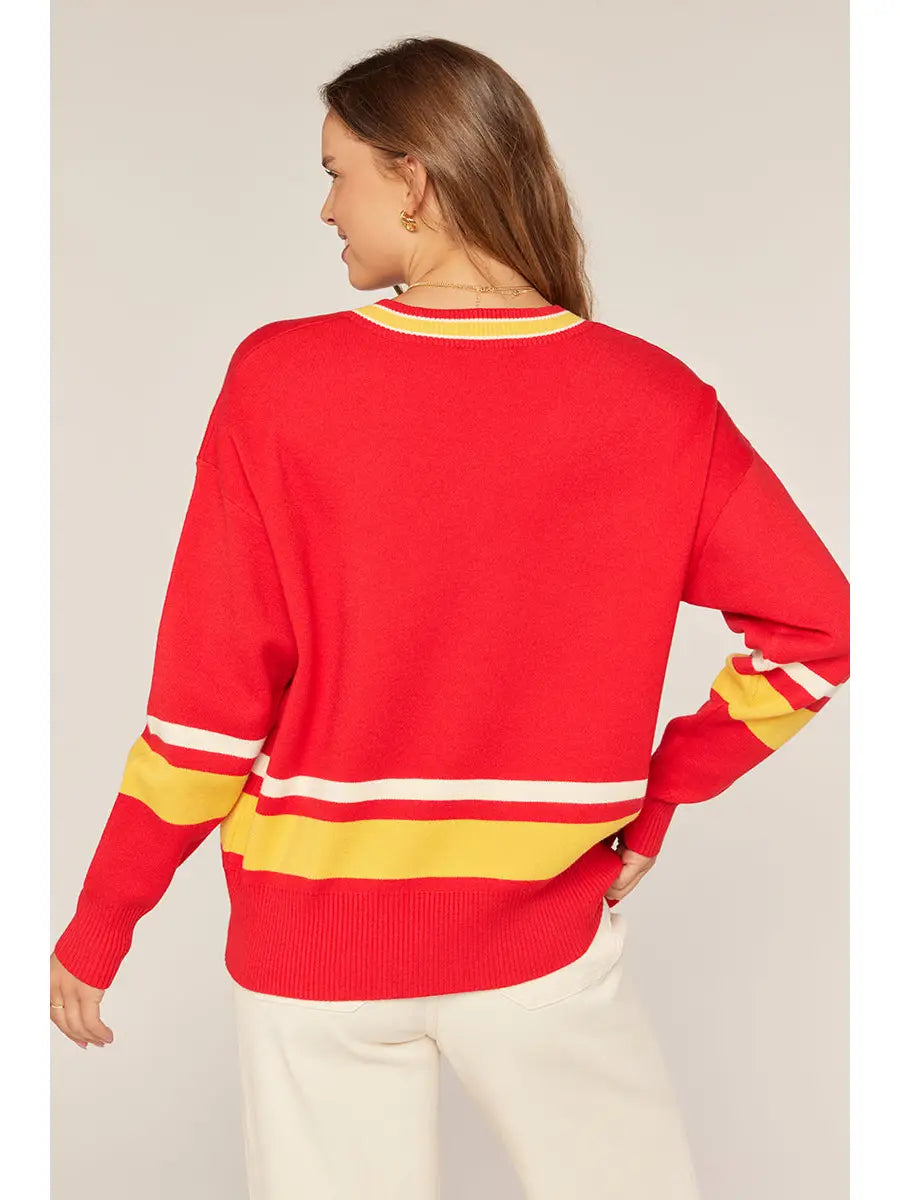KC Varsity V-Neck Sweater