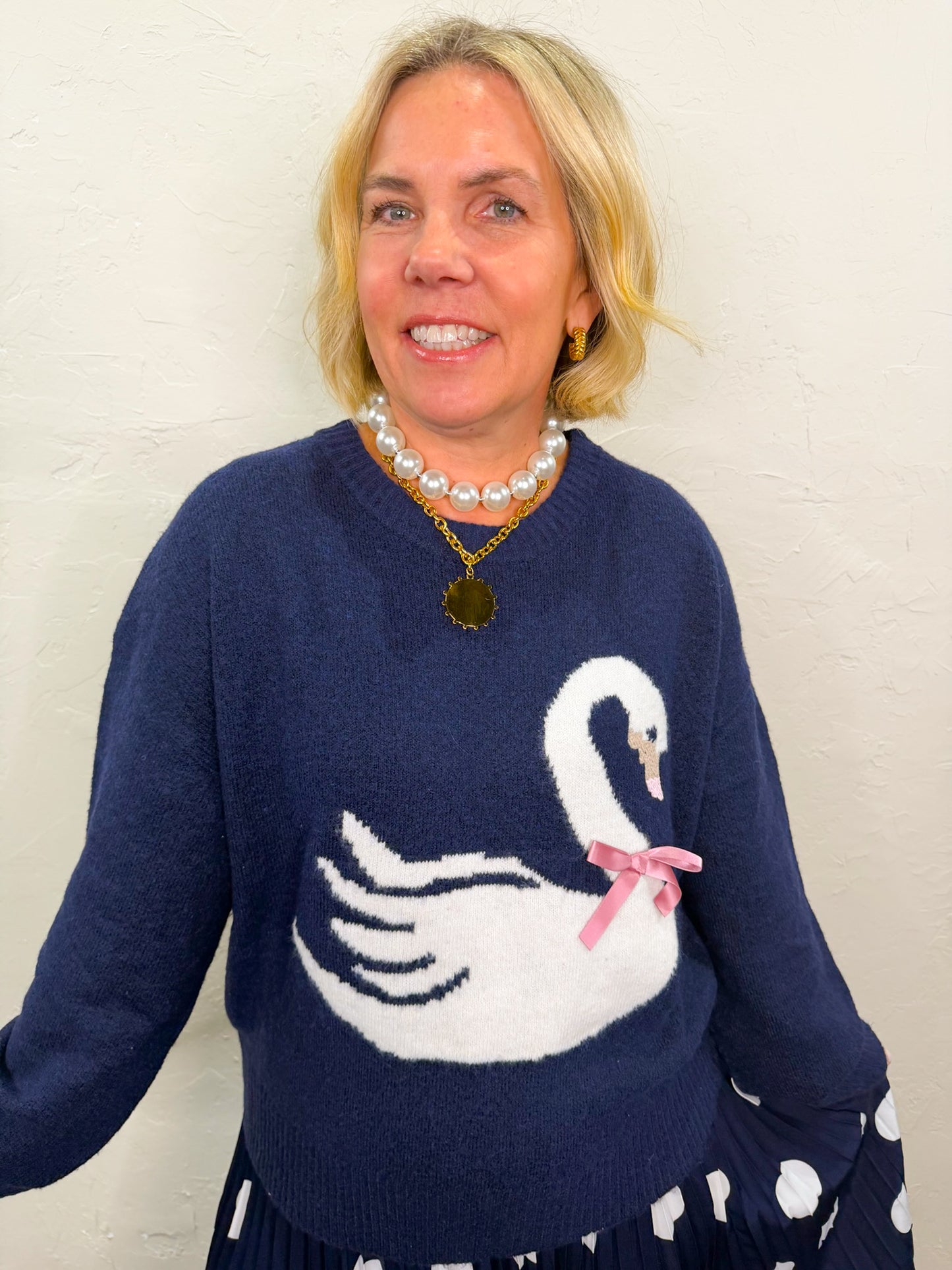 Swan Song Sweater - Navy