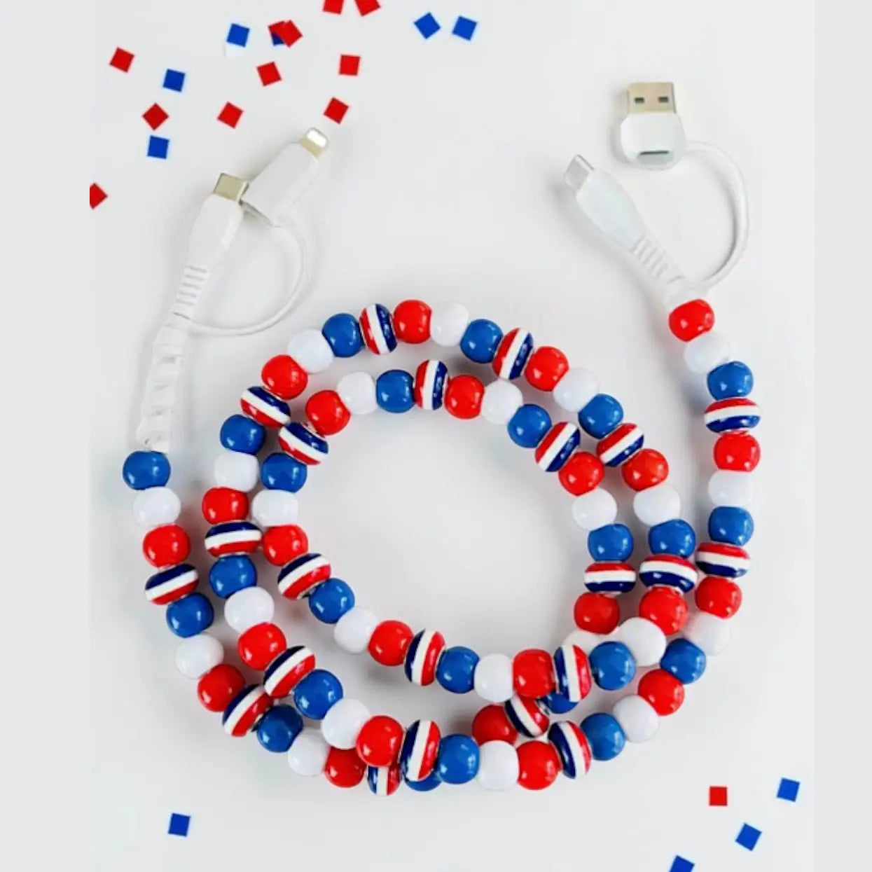Super Fan Phone Charger-Red/Blue