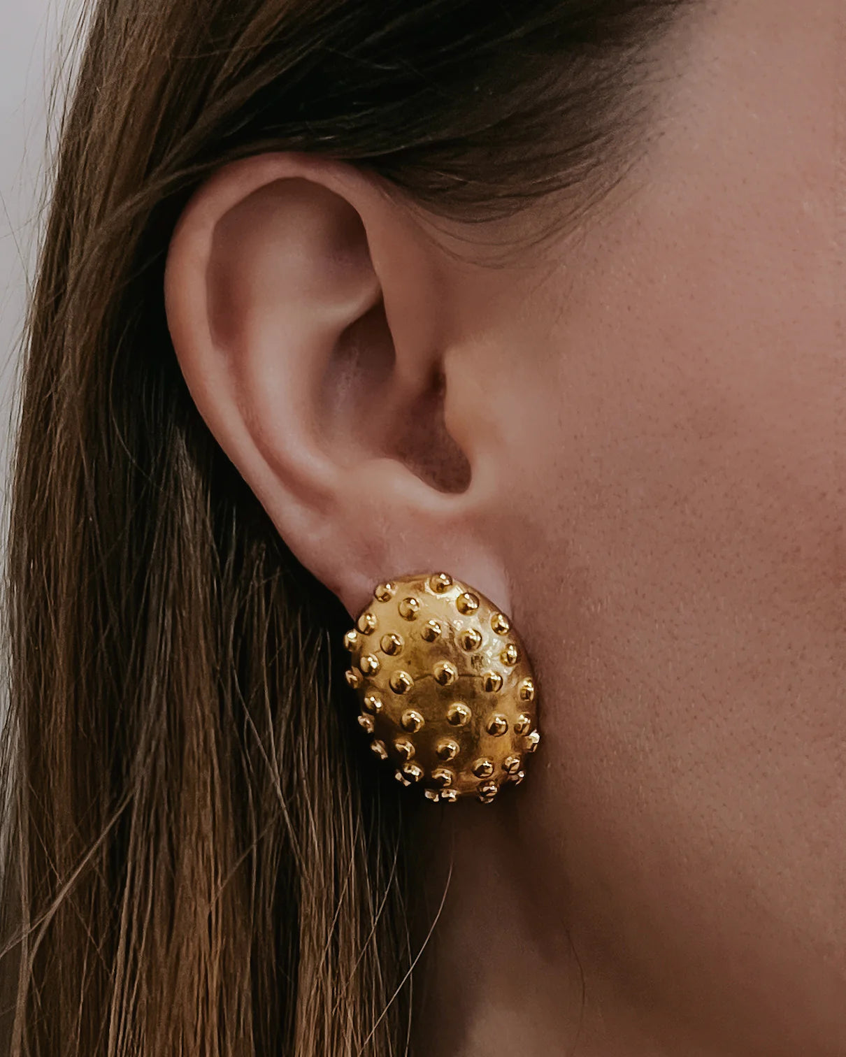 Load image into Gallery viewer, Beljoy: Elliot Textured Stud Earrings - Gold
