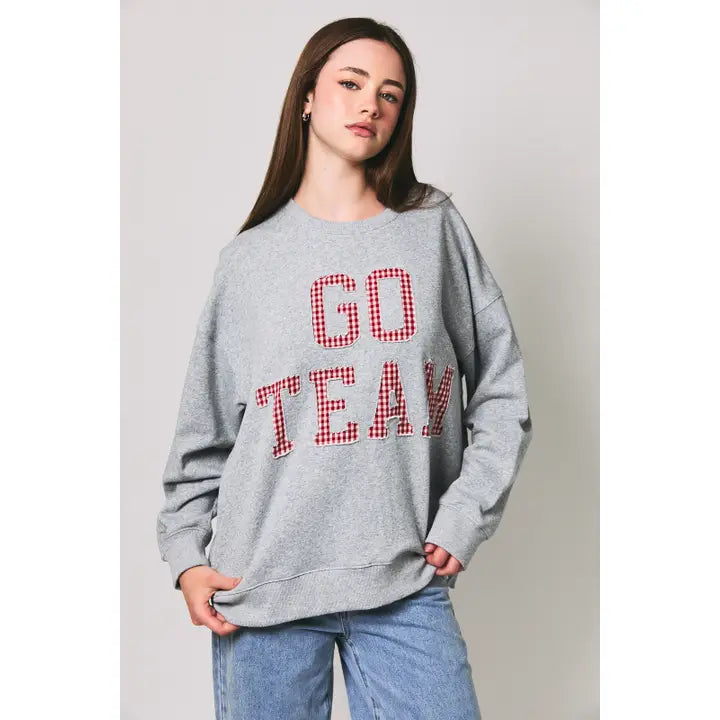Go Team Sweatshirt-Grey