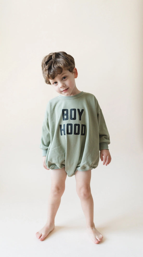 Boyhood Sweatshirt Bubble Romper