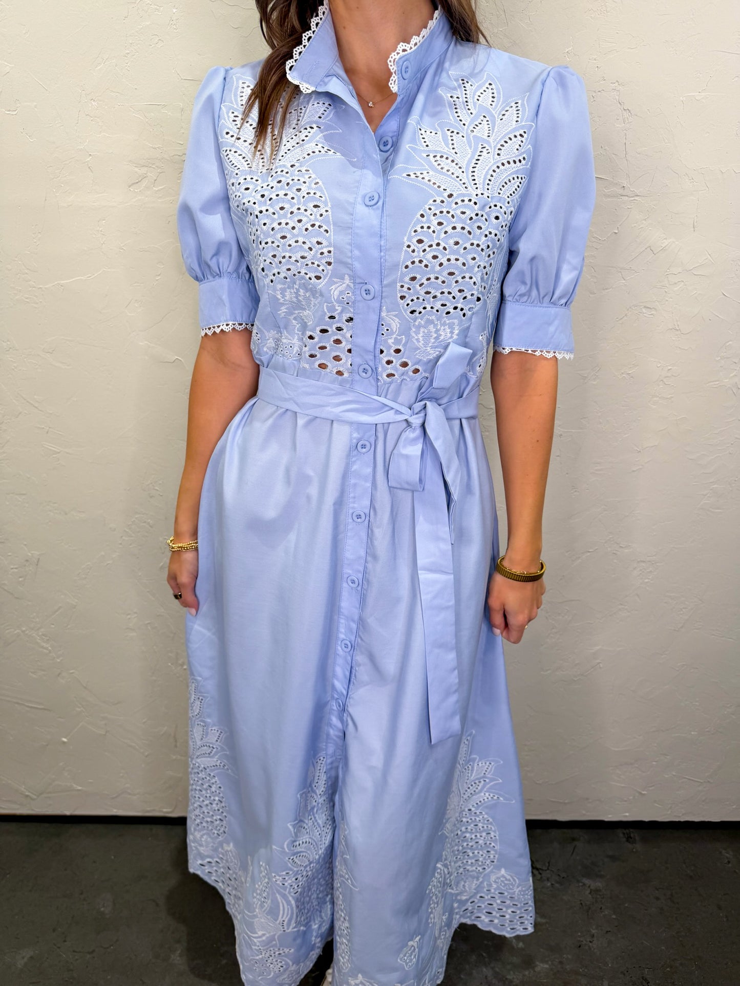 Piper Lace-Trim Midi Dress