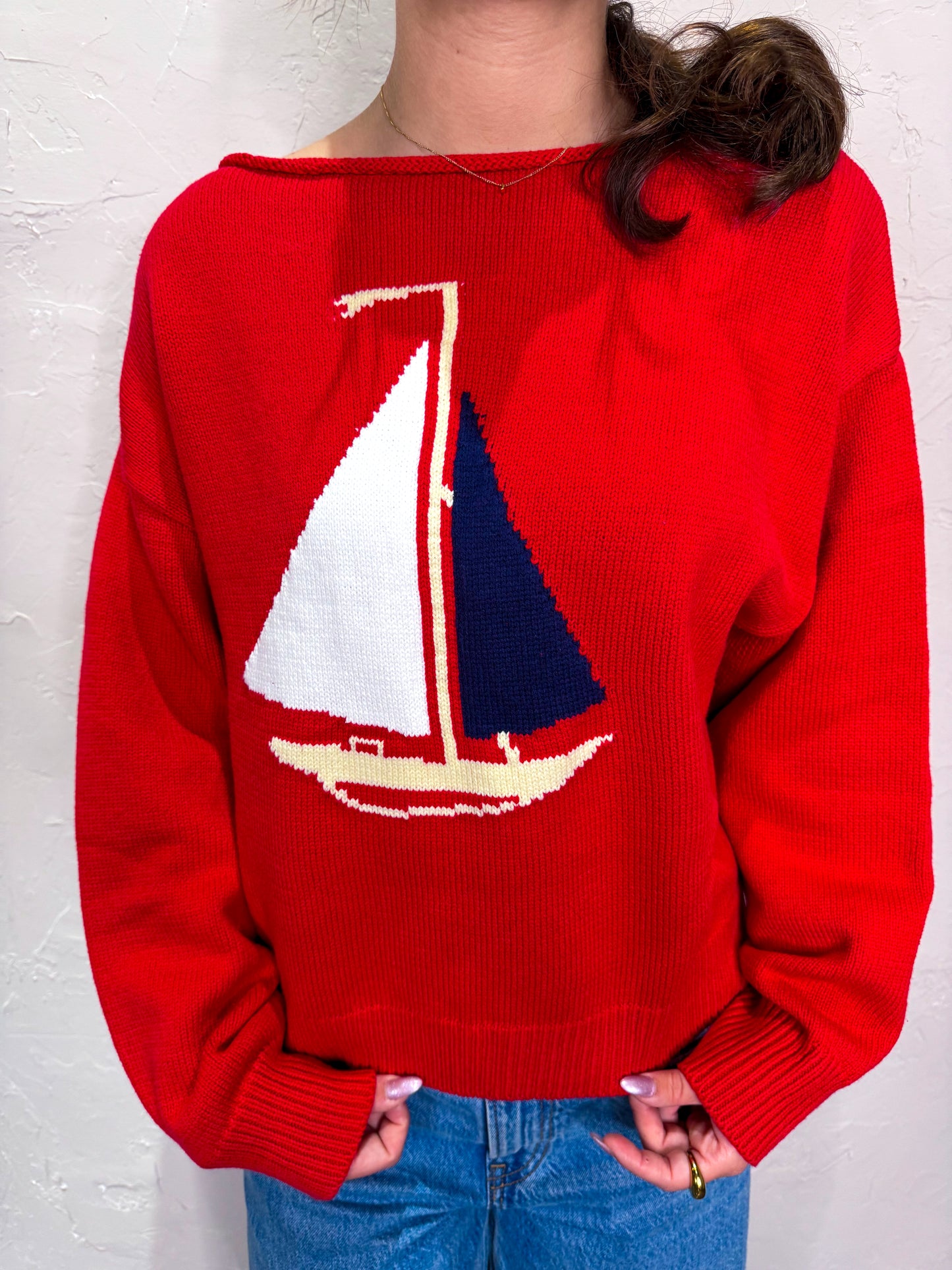 Set Sail Sweater - Red