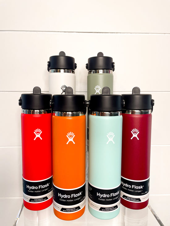 Load image into Gallery viewer, Hydro Flask: 24 oz Wide Mouth w Flex Straw Cap
