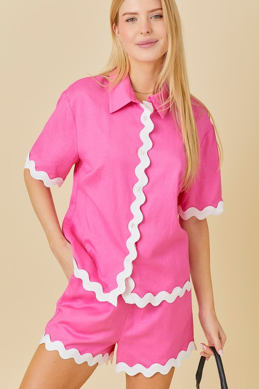 Bora Bora Shorts - Pink/White