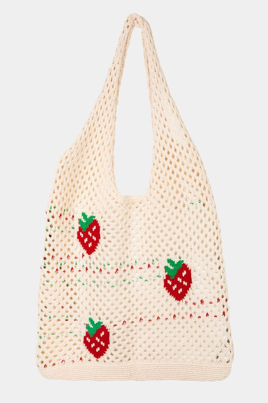 Berry Cute Knit Tote