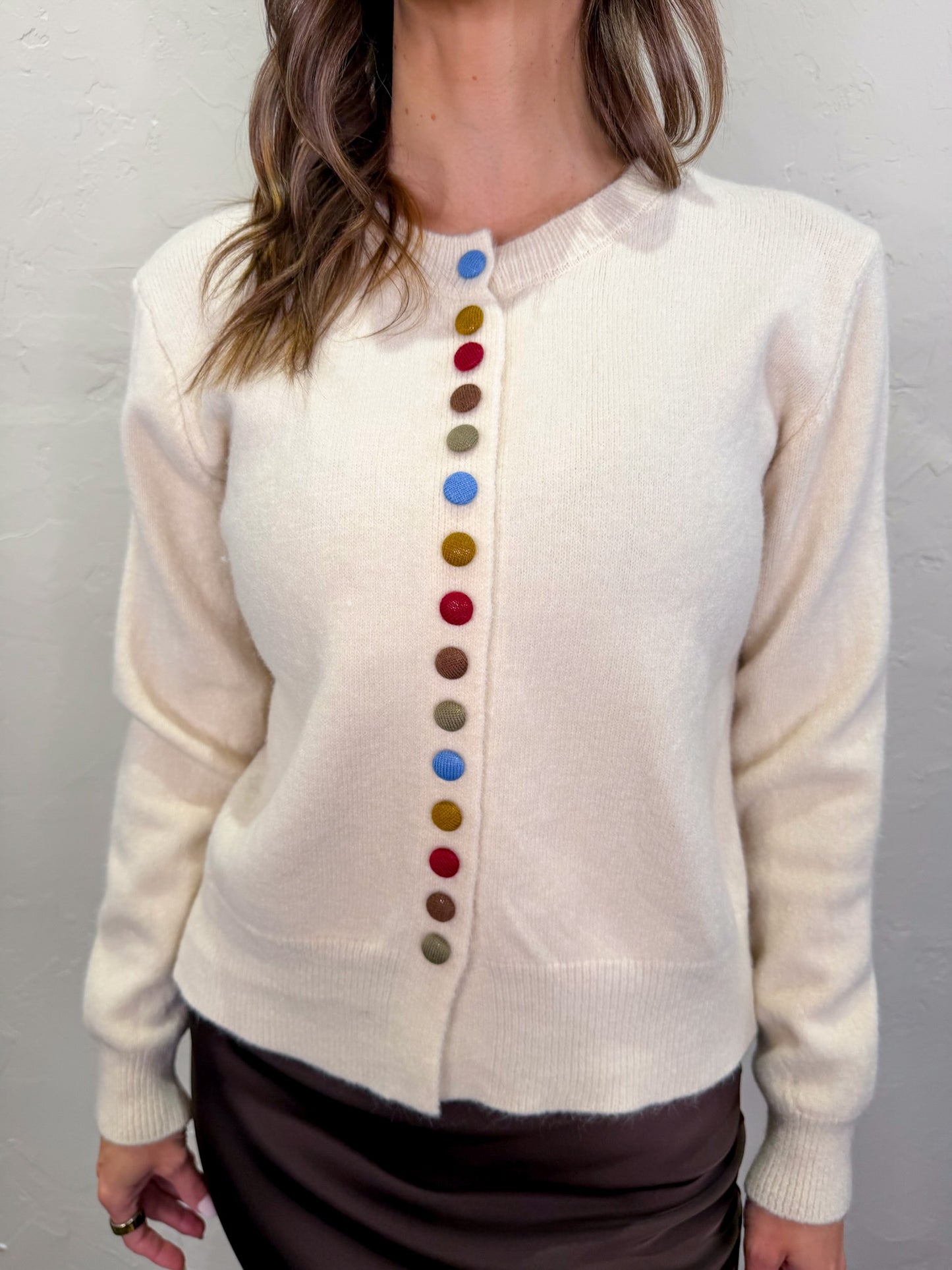 Dreamscape Multicolor Button Cardigan