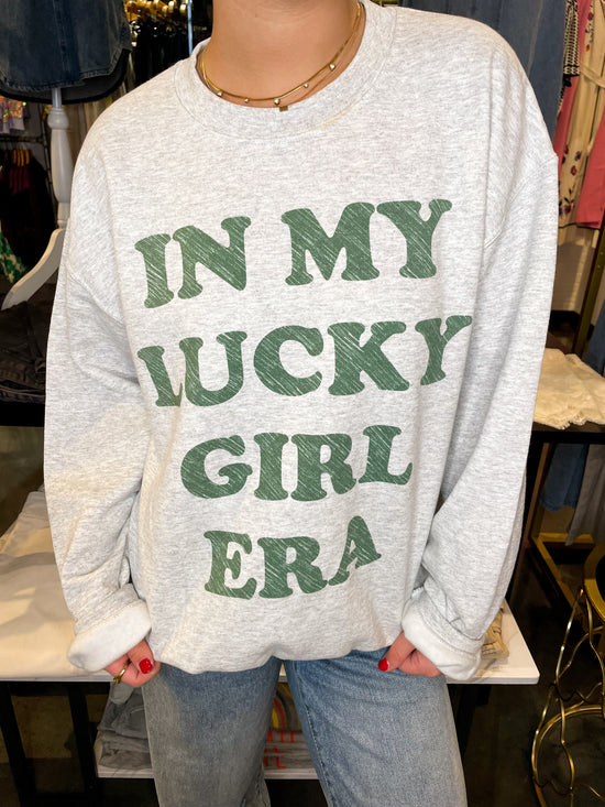 Lucky Girl Era Sweatshirt - Ash