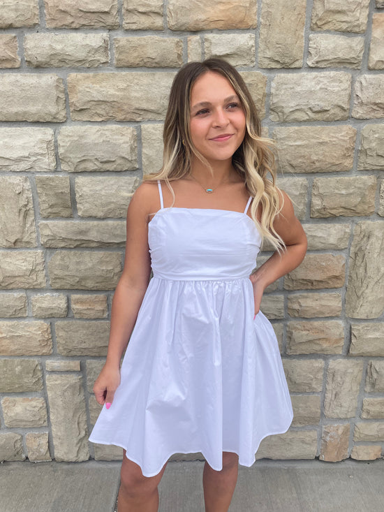 Gifted Mini Dress - White