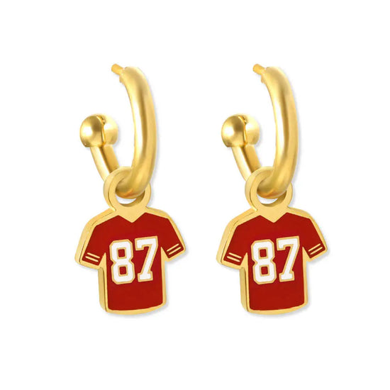 Kelce #87 Jersey Dangle Earrings