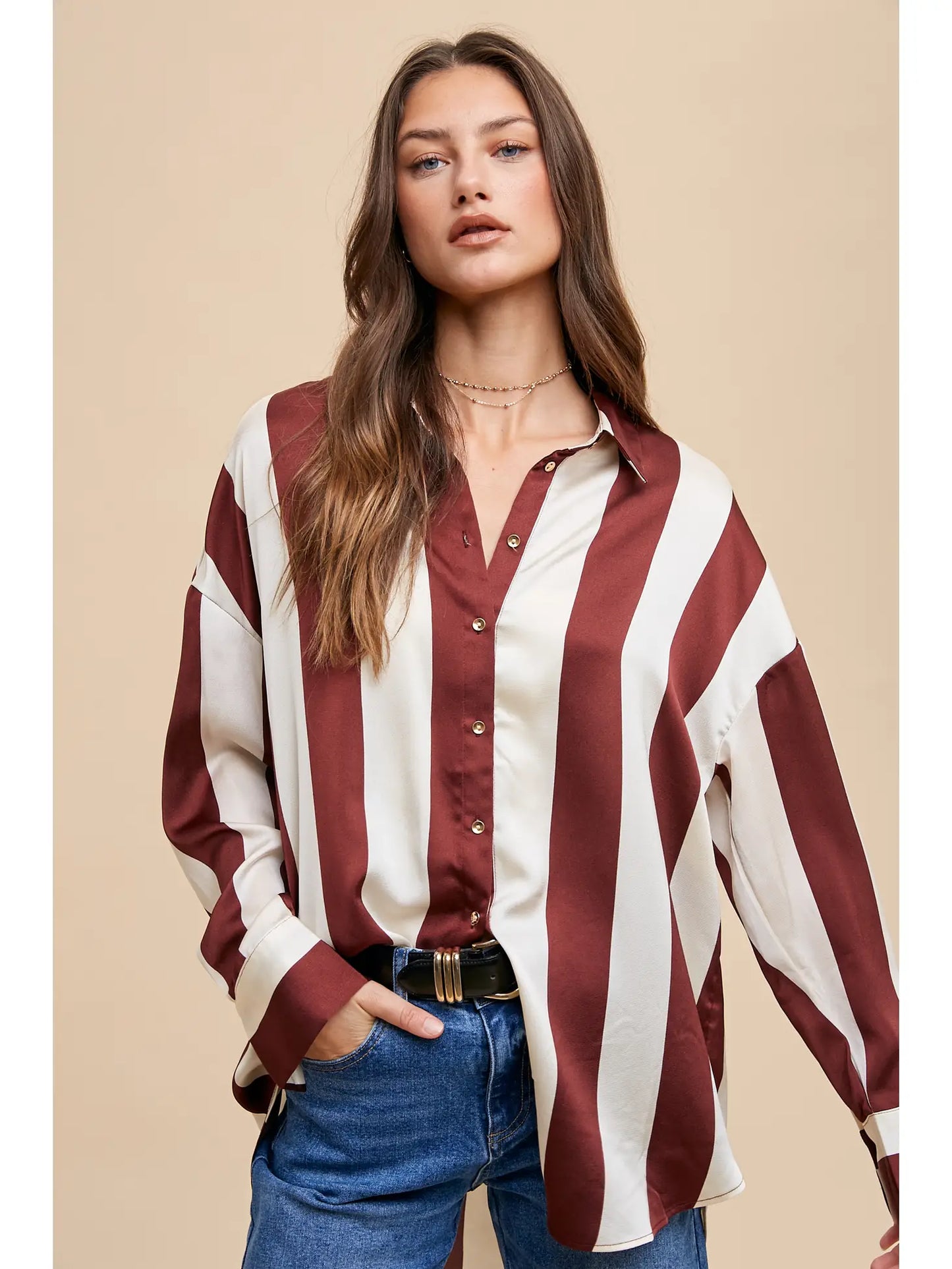 Bold Choice Blouse - Burgundy