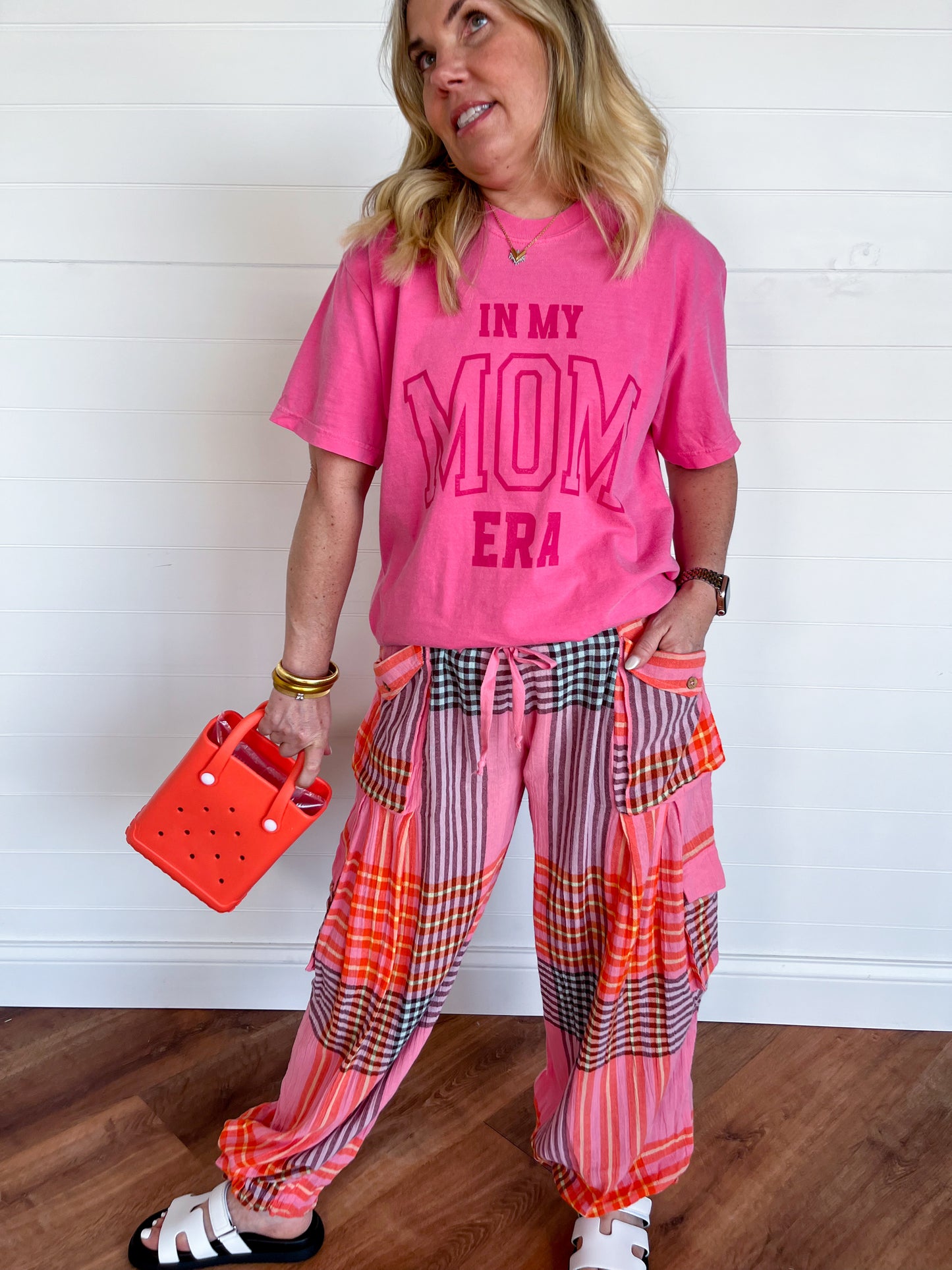 Free People: Crafted Cargo Pants - Pink Combo
