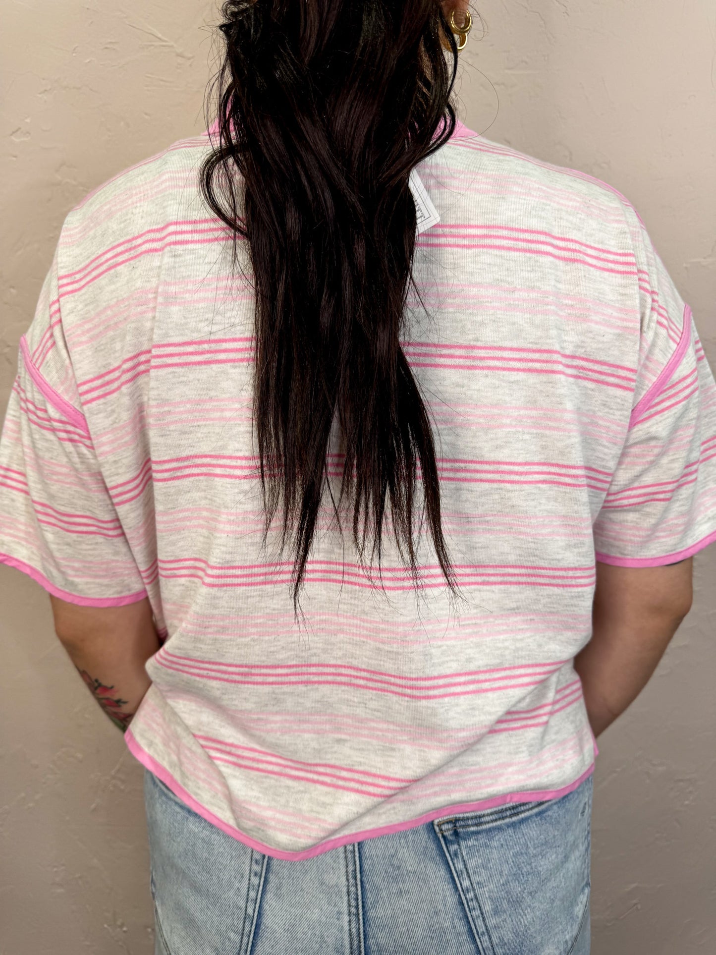 Milo Striped Top - Pink