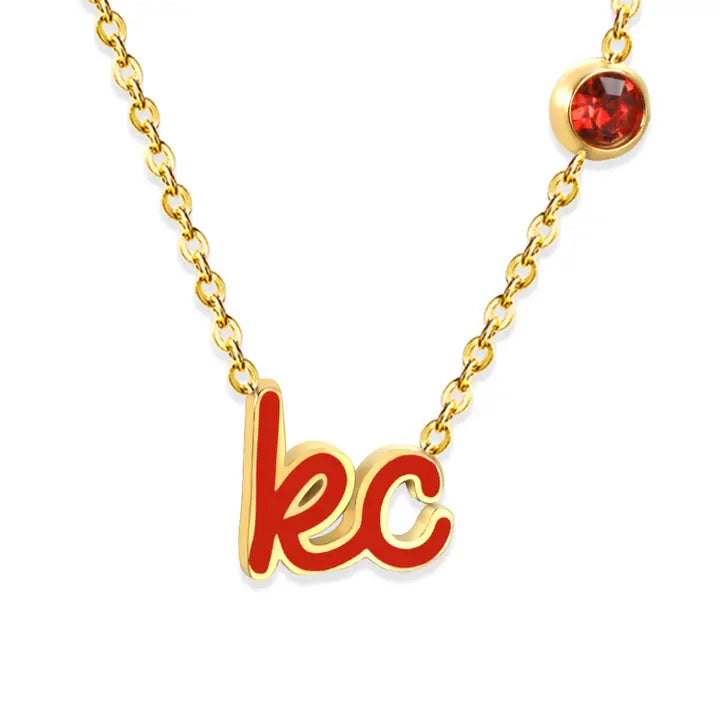 KC Script Charm Necklace