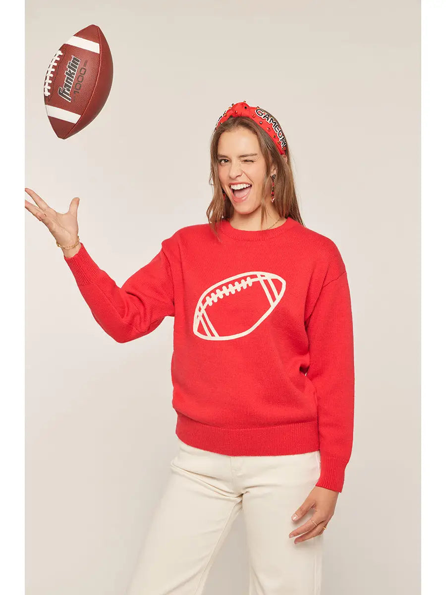 Touchdown Sweater-Red
