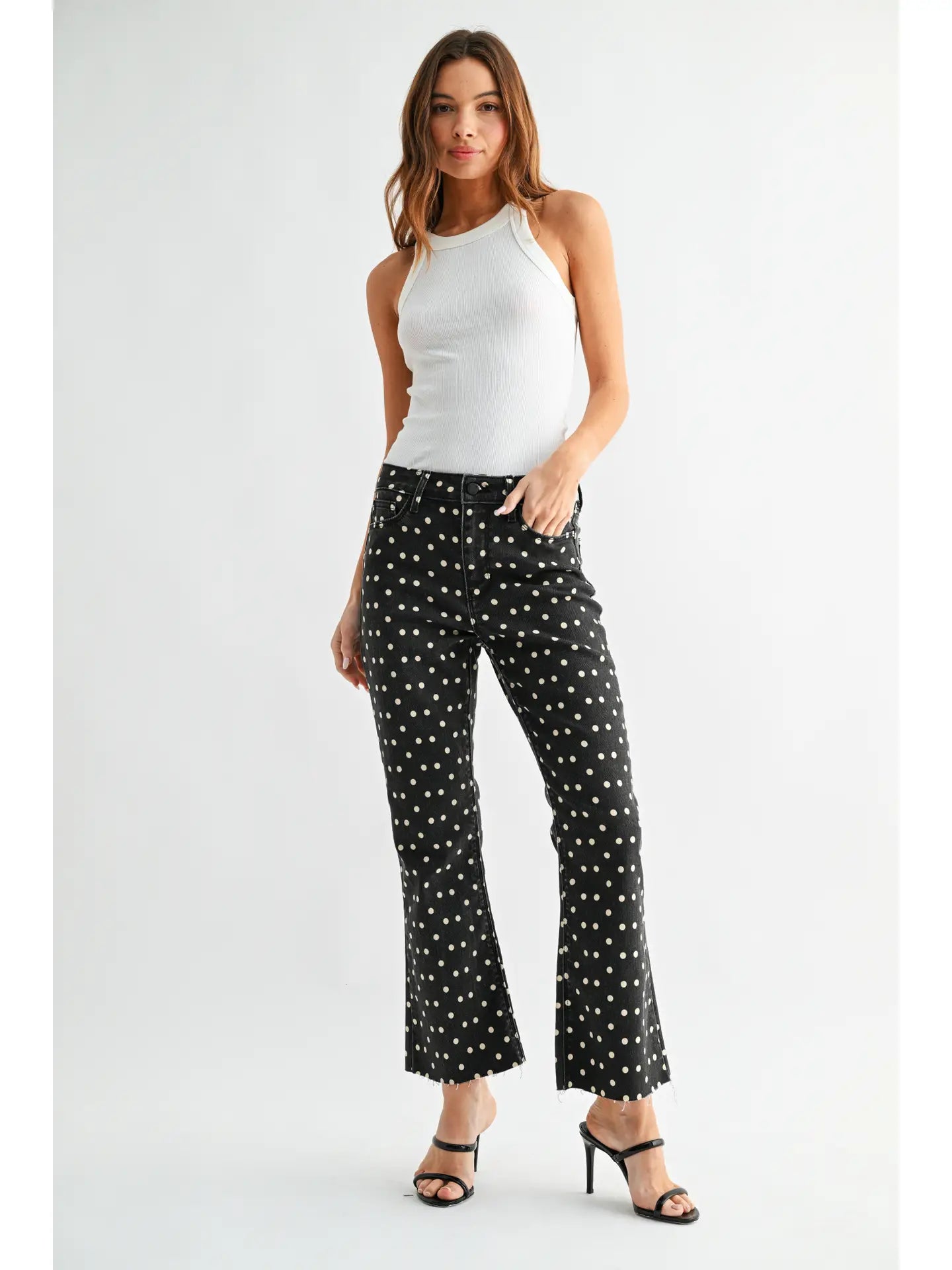 Dotty Game Day Jeans-Black