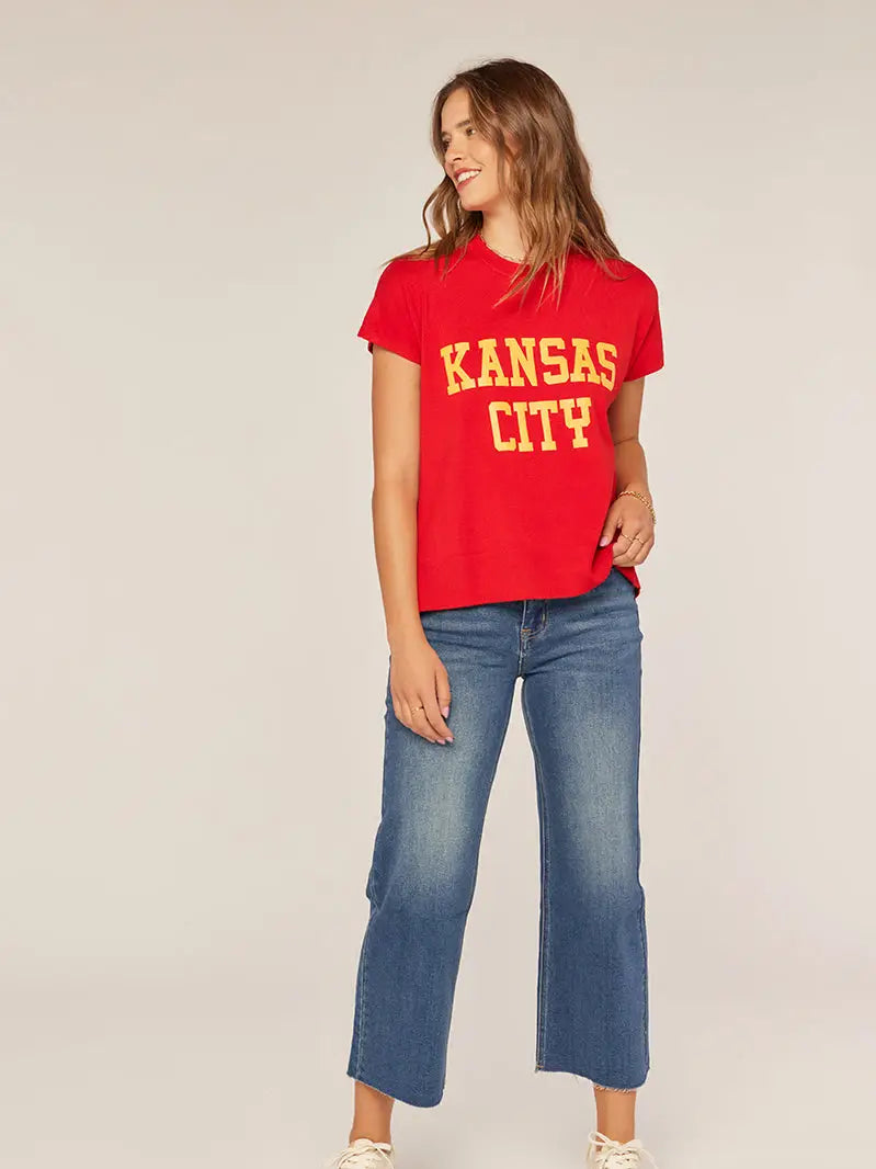 Kansas City Cap Sleeve Tunic-Red