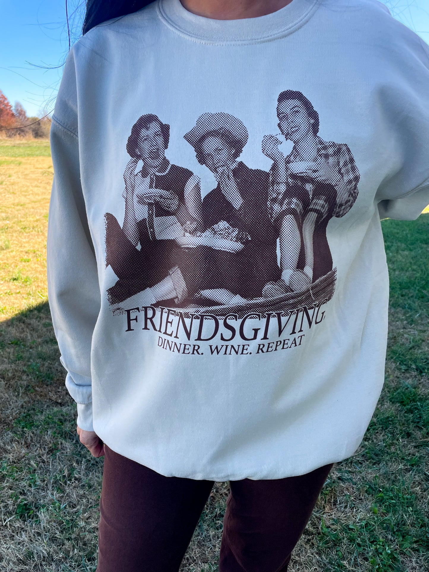 Load image into Gallery viewer, Artisan Friendsgiving Oversized Sweatshirt
