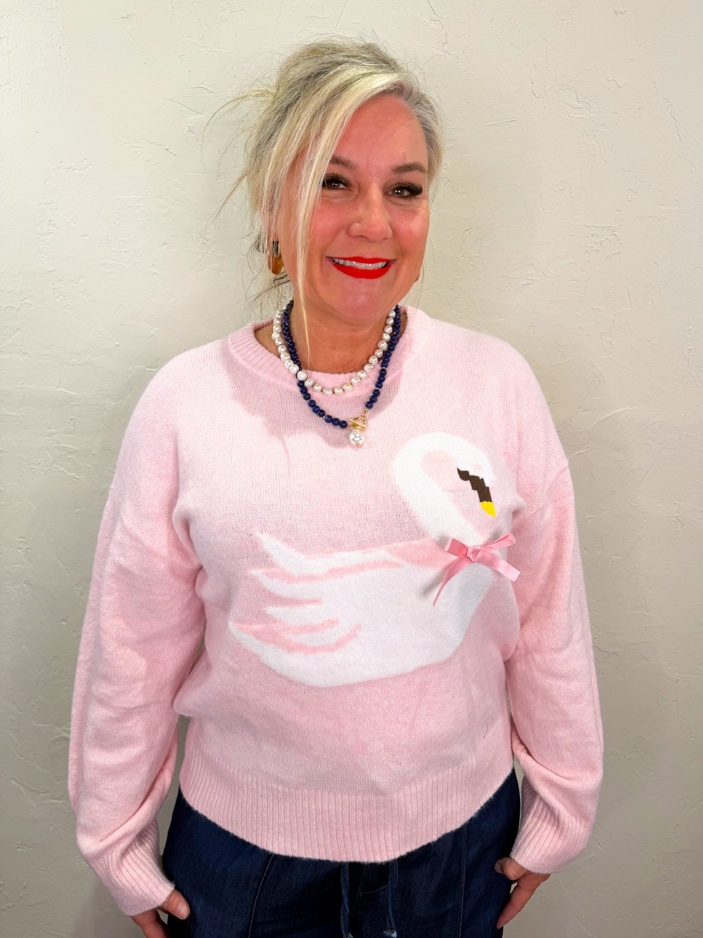 Swan Song Sweater - Pink
