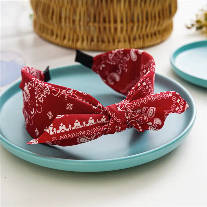 Bandana Headband-Red