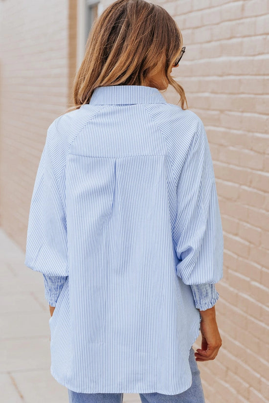 Amber Striped Blouse - Blue
