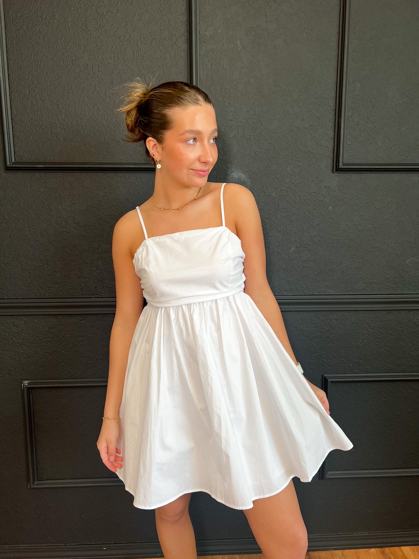 Gifted Mini Dress - White