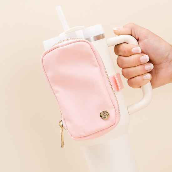 On The Move Tumbler Fanny Pack - Dusty Blush