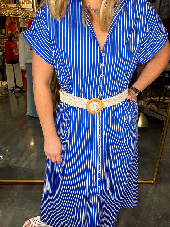 Carolina Striped Shirt Dress