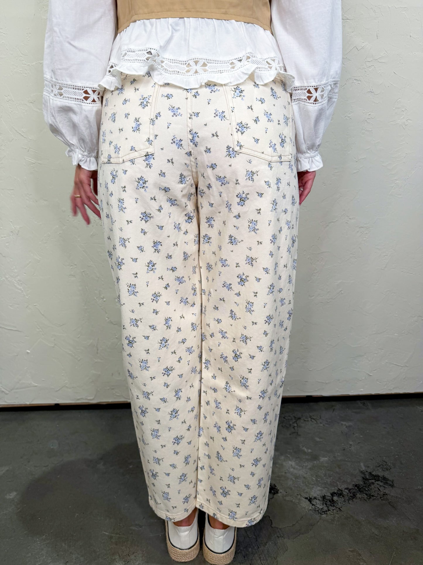 Bluebell Ecru Printed Jeans