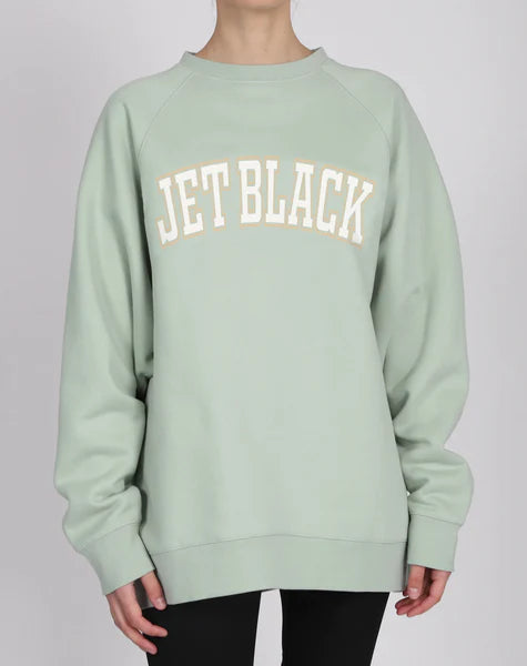 Load image into Gallery viewer, Brunette The Label: Jet Black NYBF Crew - Sage
