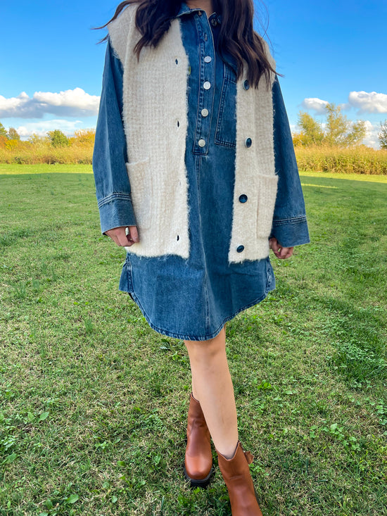 FRNCH: Magaly Sweater Vest - Creme