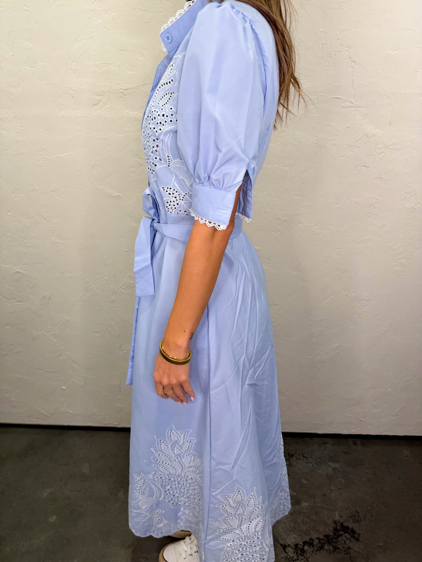 Piper Lace-Trim Midi Dress