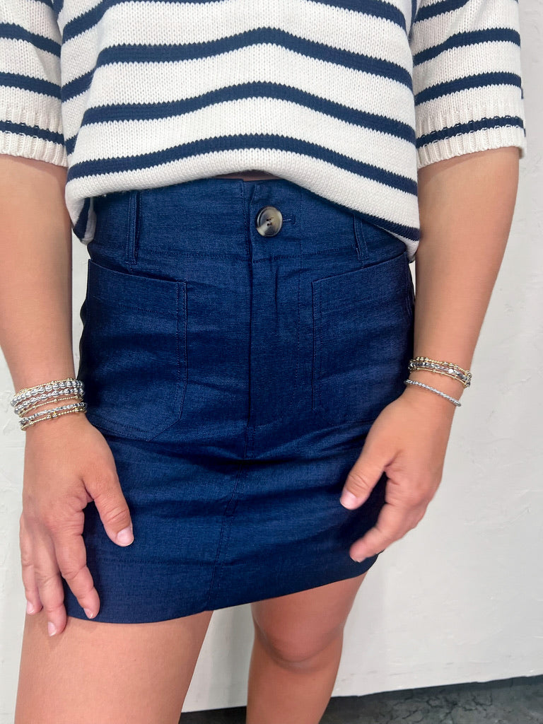 Colette Skirt - Indigo