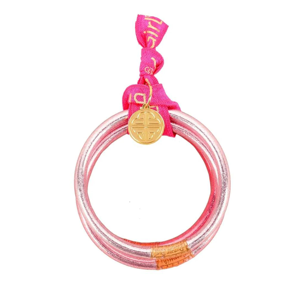 Budhagirl: Carousel Pink All Weather Bangles (Set of 4)