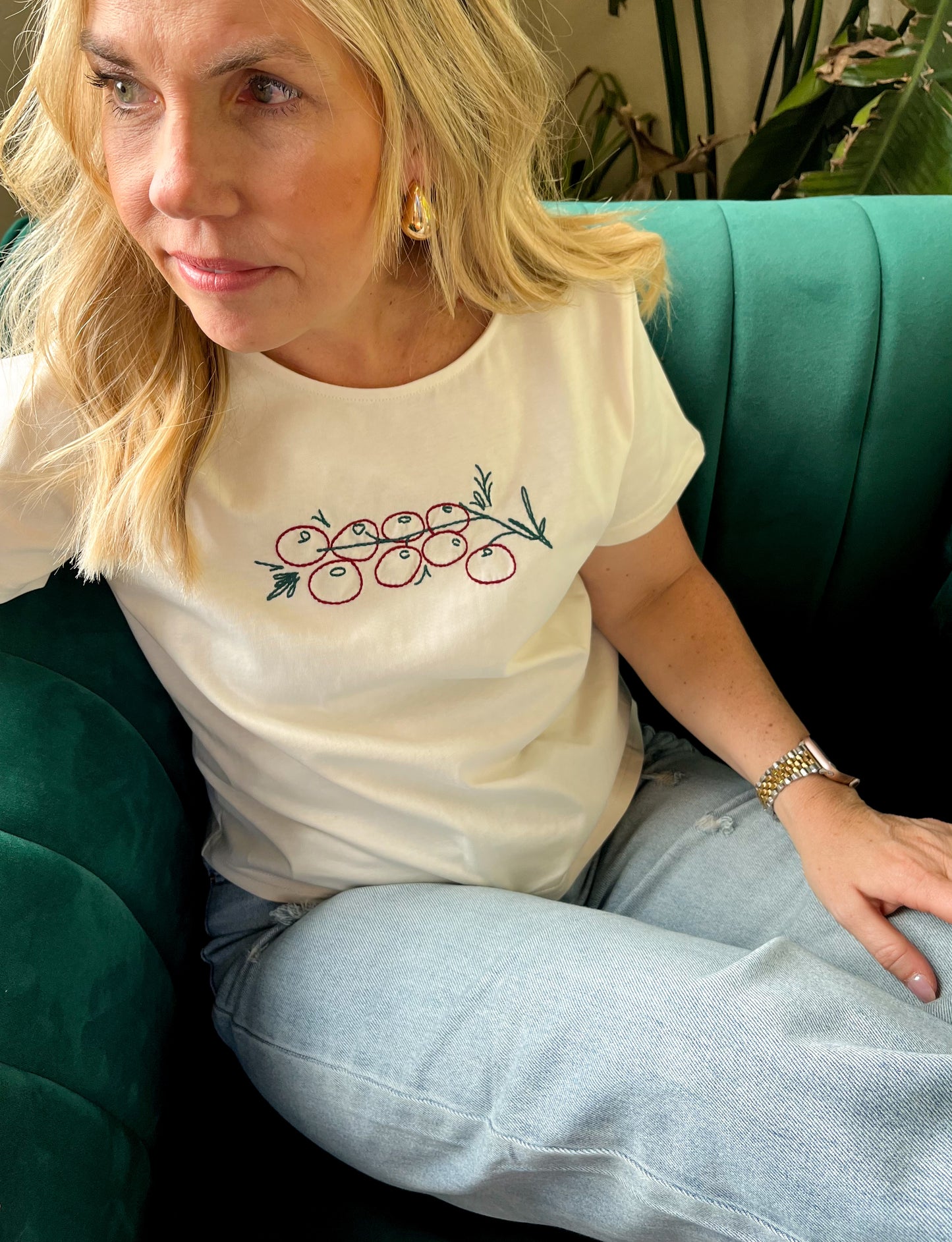Off The Vine Embroidered Tee