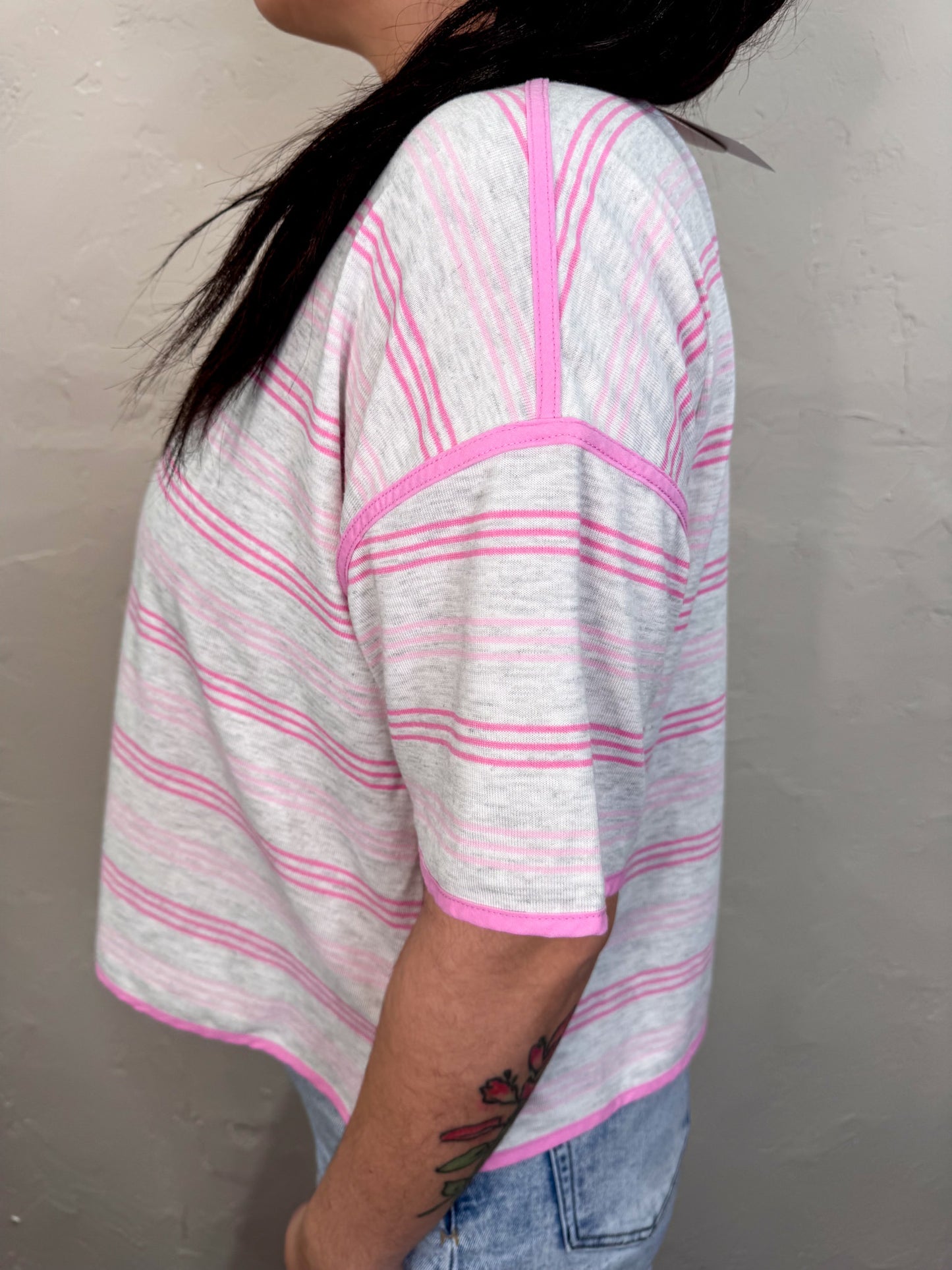 Milo Striped Top - Pink