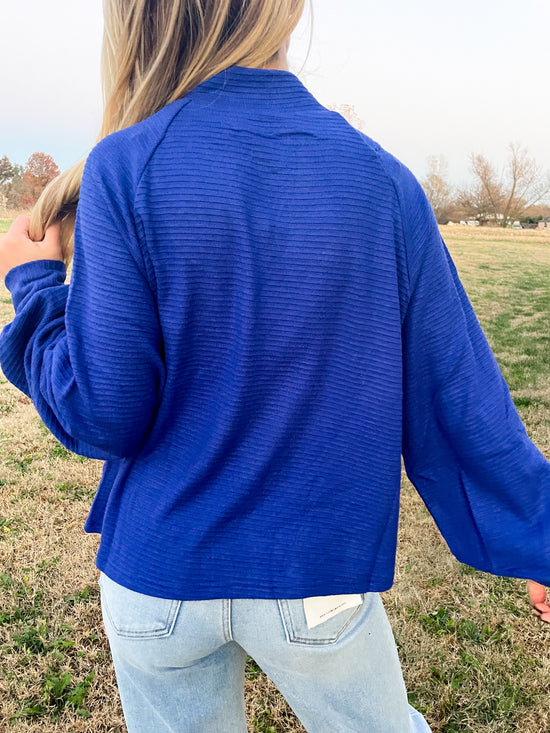 Load image into Gallery viewer, New Classic Oversized Knit Top - Royal Blue
