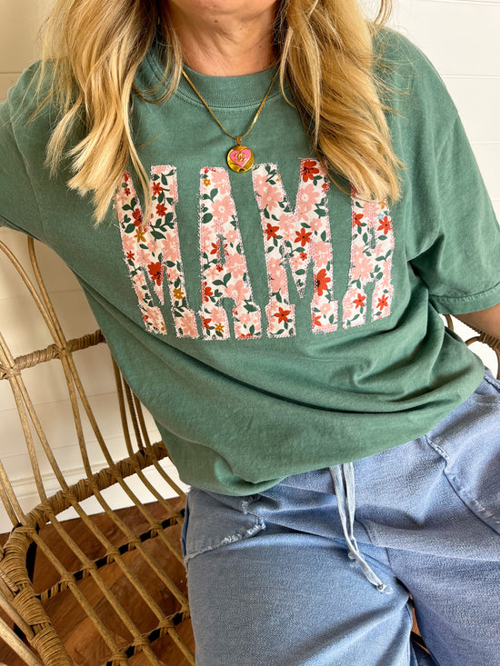 Mama Patch Floral Tee