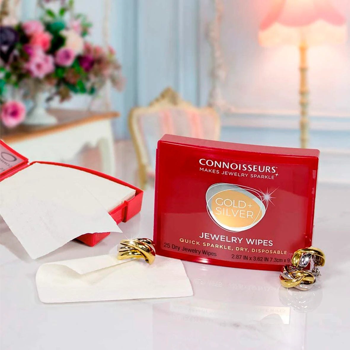 Connoisseurs jewellery dry beauty wipe for gold and silver
