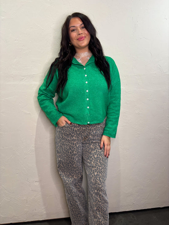 The Piper Cardigan - Kelly Green