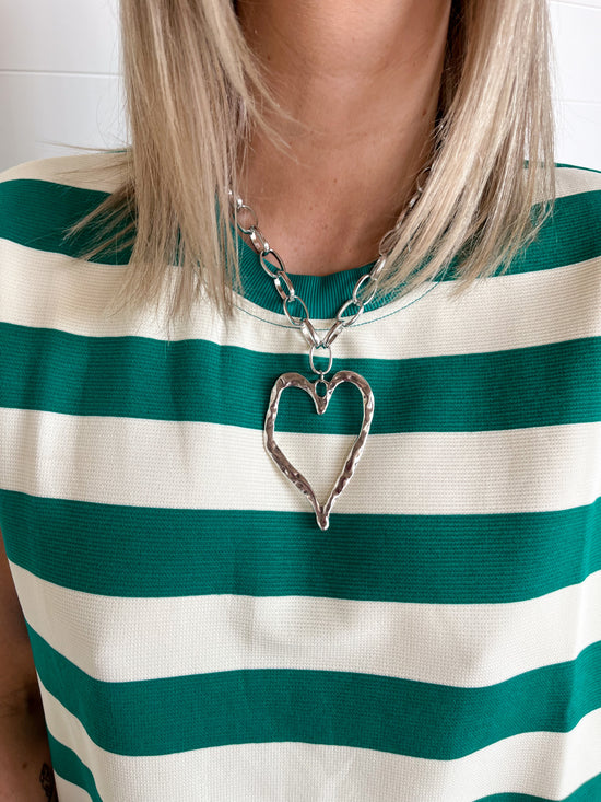 Silver Mega Heart Necklace