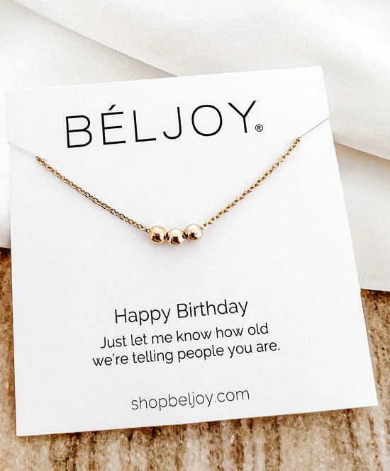 Beljoy: Gift Necklace - Birthday How Old