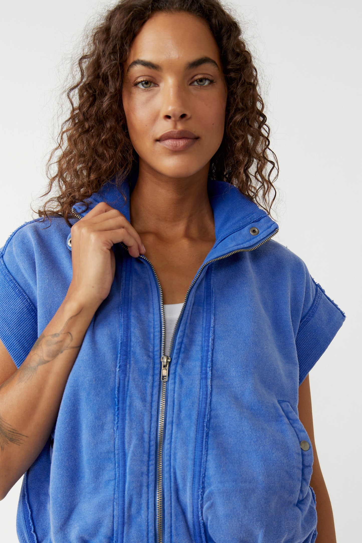 Load image into Gallery viewer, Free People: Tolly Vest - Cobalt Blue

