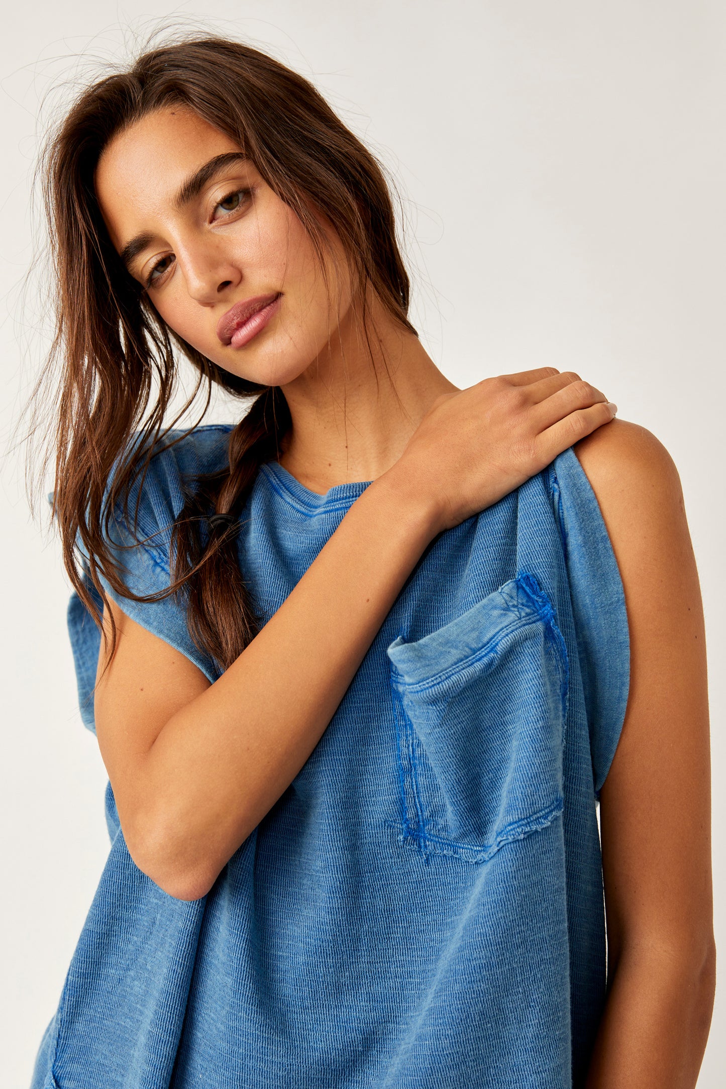 Free People: Our Time Tee - Cobalt Blue