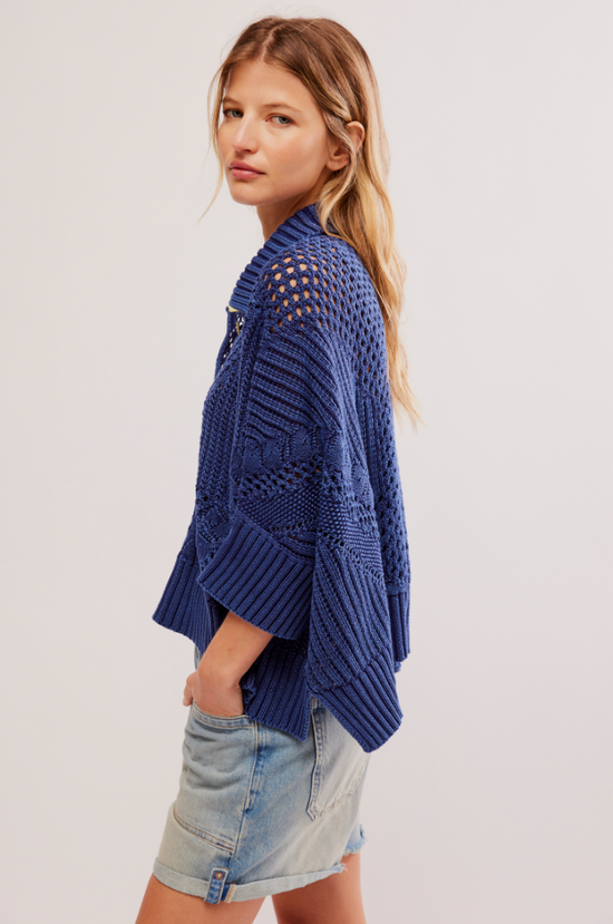 Free People: To The Point Polo - Midnight Rain