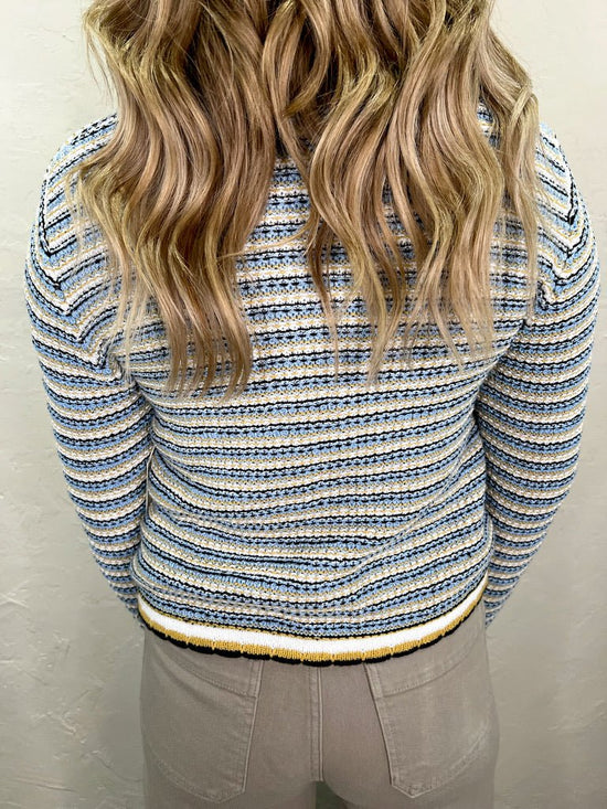 Admiral Striped Cardigan - Revel Boutique