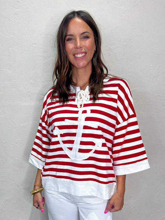 Ahoy Striped Top - Revel Boutique
