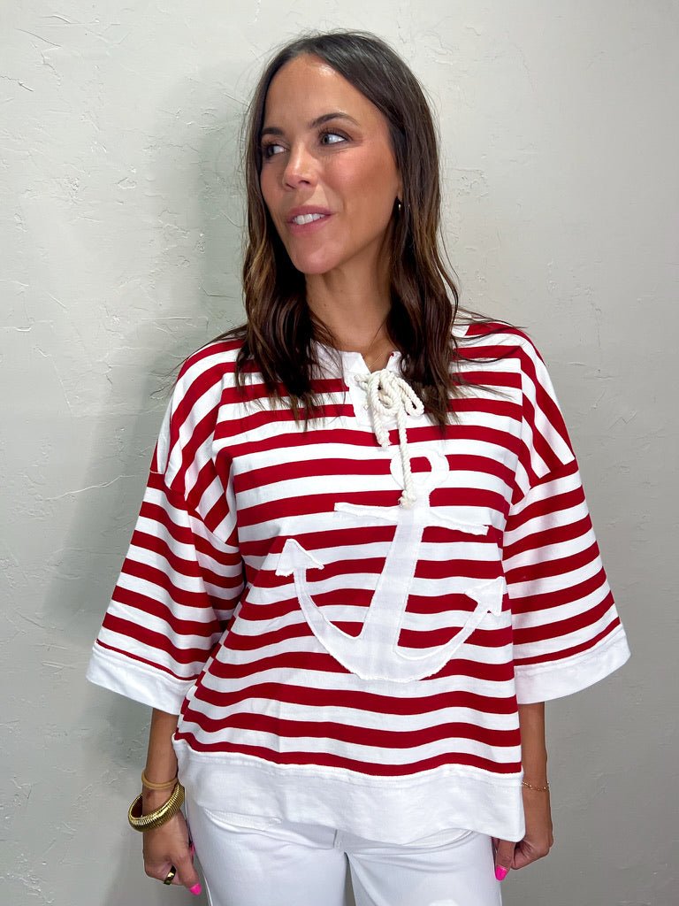 Ahoy Striped Top - Revel Boutique